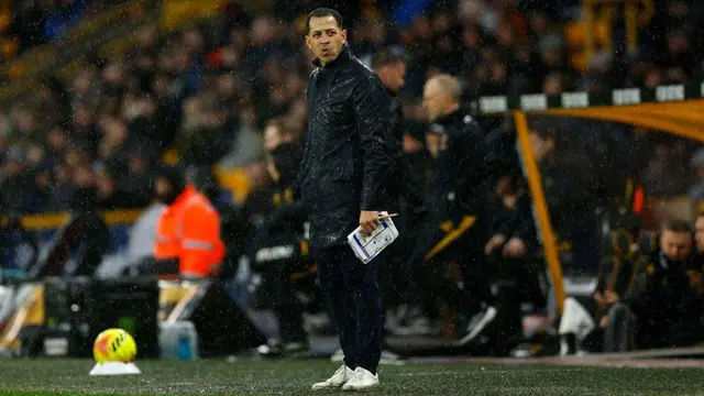 Chelsea manager Liam Rosenior reacts on the sideline