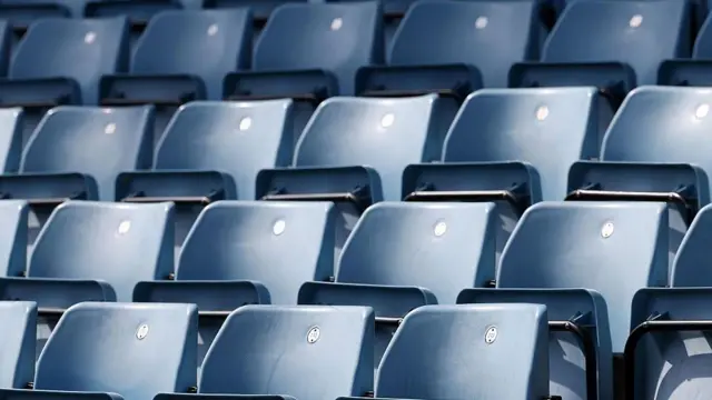 A detailed view of seats inside Villa Park
