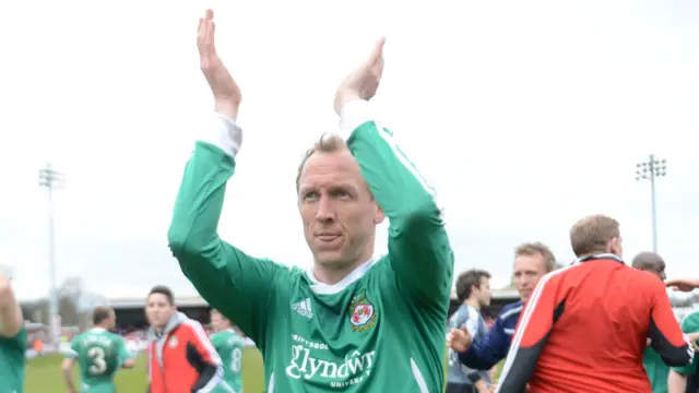 Andy Morrell in action for Wrexham in 2013