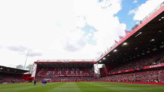 A general view of the City Ground on matchday