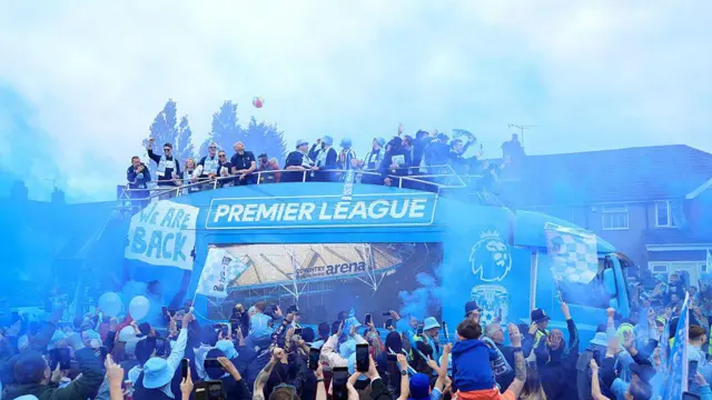 Coventry City trophy parade after being crowned Champions of the Championship and sealing a return to the Premier League