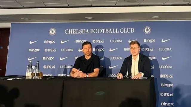 Xabi Alonso at his unveiling as new Chelsea manager