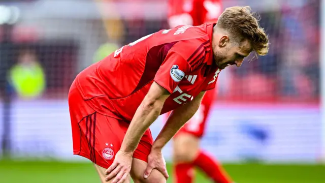 Stuart Armstrong looks dejected