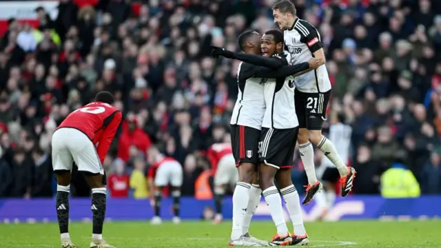 Fulham players celebrate