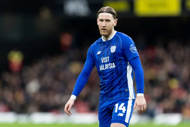 Josh Bowler in action for Cardiff