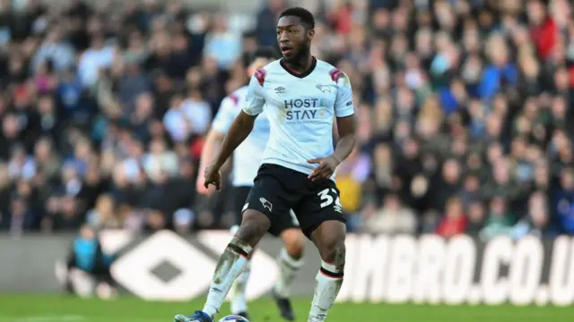 Ebou Adams playing for Derby County