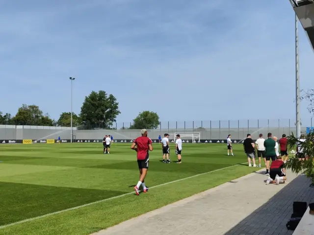 Newcastle's players train in Germany