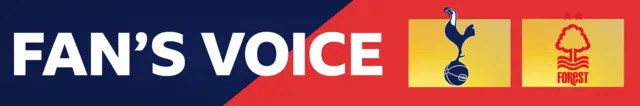 Tottenham and Nottingham Forest split fan's voice graphic