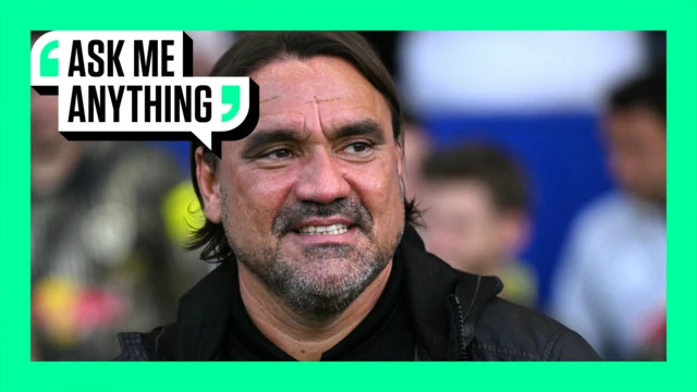 An image of Daniel Farke with a green border and the words 'Ask Me Anything" in the top left corner