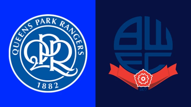 The QPR and Bolton club crests side by side