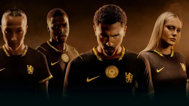 Promotional pic for Chelsea's new 2026-27 away kit