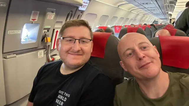 Fans on their way to Bilbao