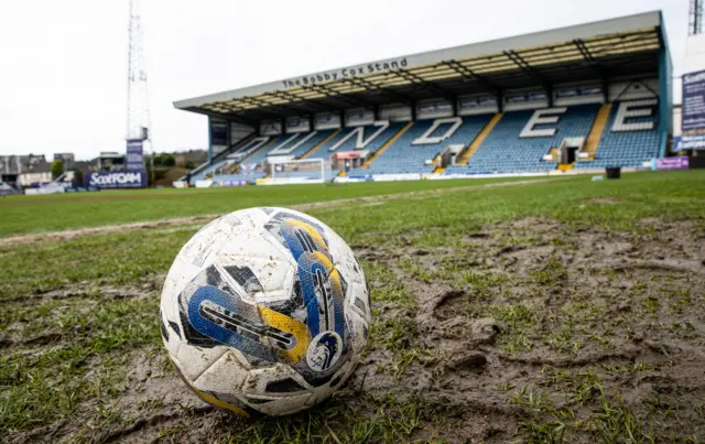 Ball in mud at Dens Park