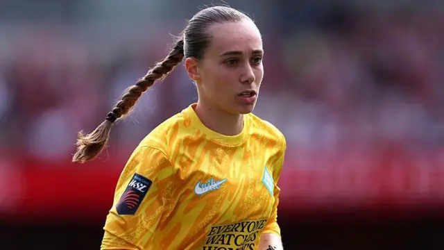 Elene Lete in a yellow London City Lionesses kit