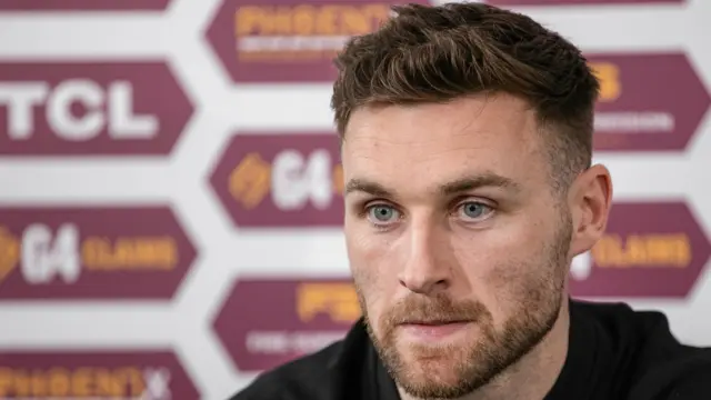 Stephen O'Donnell during a Motherwell press conference at Fir Park