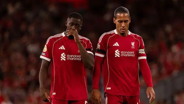 Ibrahima Konate and Virgil van Dijk for Liverpool