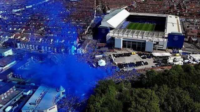 Goodison Park before the final men's game at the stadium