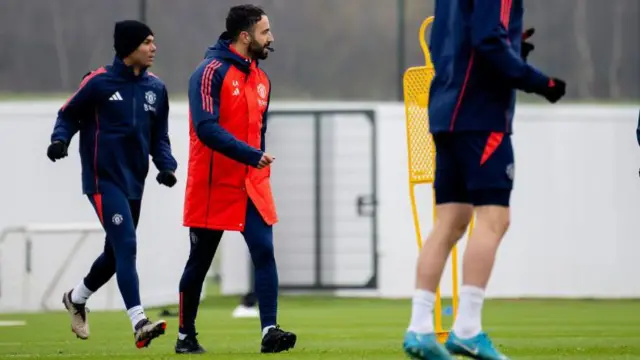 Ruben Amorim takes Manchester United training