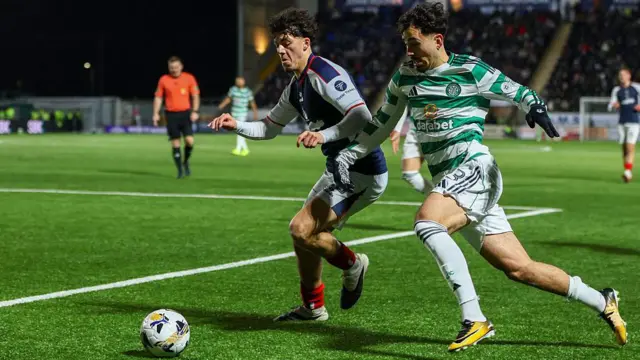 Filip Lissah in action against Celtic this week 