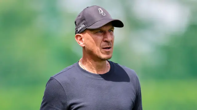 Gerhard Struber looks on at a Bristol City pre-season match