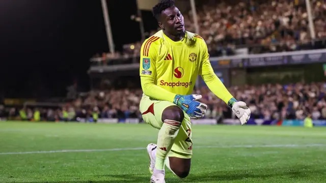 Manchester United goalkeeper Andre Onana 