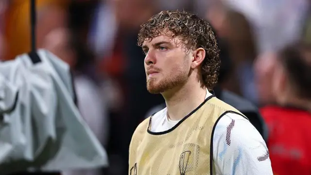 Harvey Elliott of Aston Villa during the Europa League Final