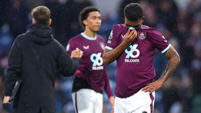  Lyle Foster of Burnley looks dejected after their loss to West Ham