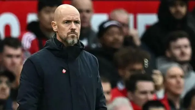 Erik ten Hag looks on