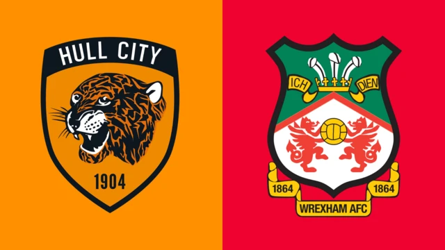 Hull City and Wrexham club badges