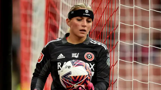 Fran Kitching playing for Sheffield United