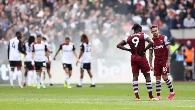 Michail Antonio of West Ham and Danny Ings of West Ham 