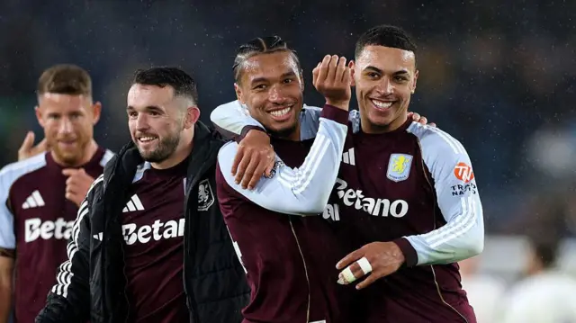 Aston Villa celebrate 