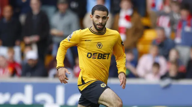 Rayan Ait-Nouri playing for Wolves