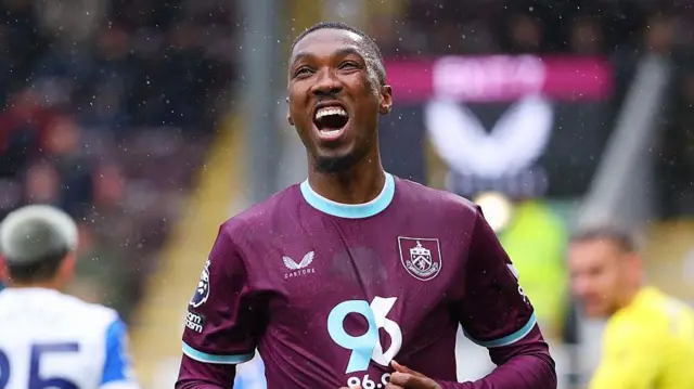 Jaidon Anthony celebrating for Burnley