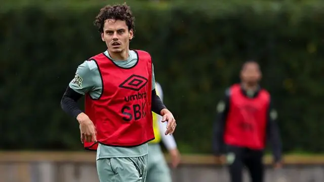 Enes Unal of Bournemouth during a training session at Canford Performance Centre 