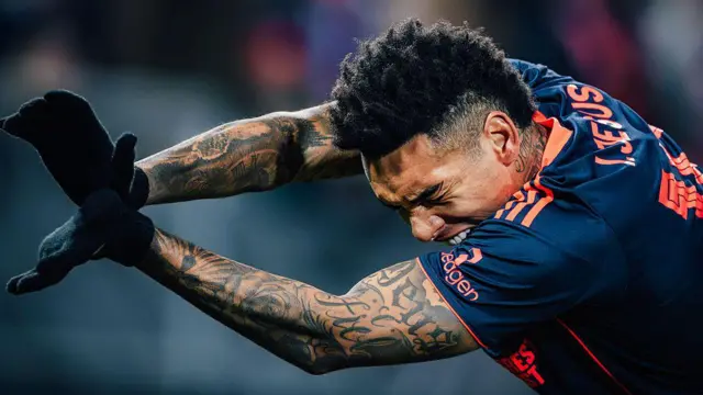 Igor Jesus celebrates