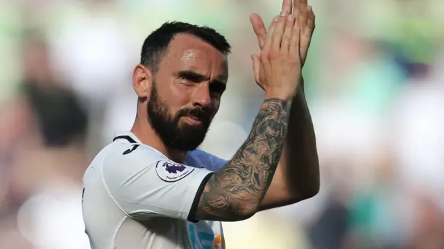 Leon Britton in his final days as a Swansea player