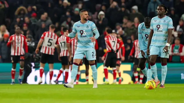 Burnley's Kyle Walker reacts