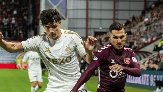 Aberdeen's Jack Milne and Hearts' Alexandros Kyziridis