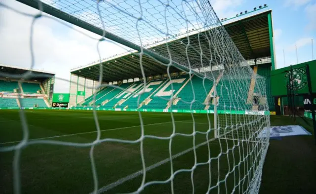 A general stadium view during a cinch Premiership match between Hibernian and St Mirren at Easter Road Stadium, on February 03, 2024, in Edinburgh, Scotland.