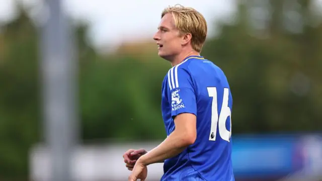 Victor Kristiansen of Leicester City during the pre-season friendly match against Palermo