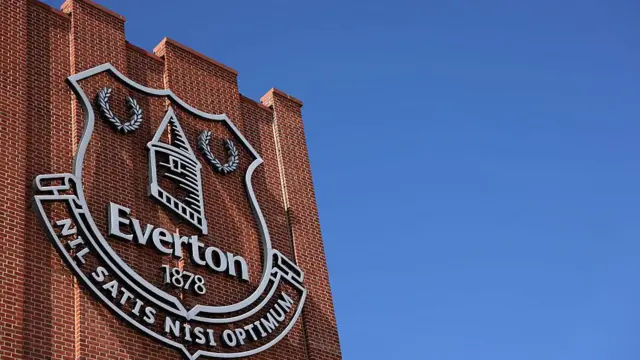 Everton badge at Hill Dickinson Stadium