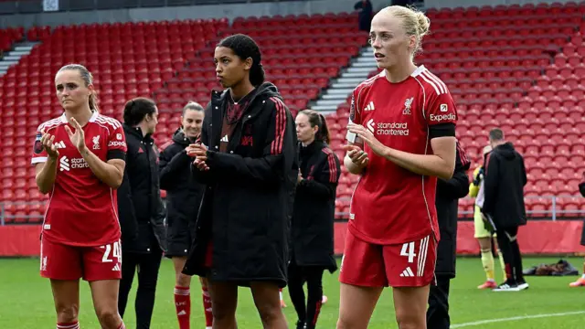 Liverpool Women following defeat by Manchester United
