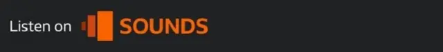 Black banner saying 'Listen on Sounds'