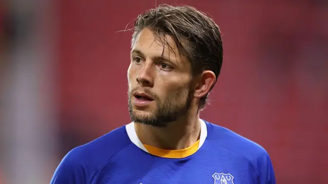 James Tarkowski of Everton looks on during the pre-season friendly match between Stoke City and Everton at Bet365 Stadium