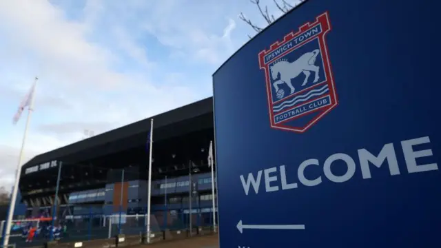 Ipswich Town welcome sign general view