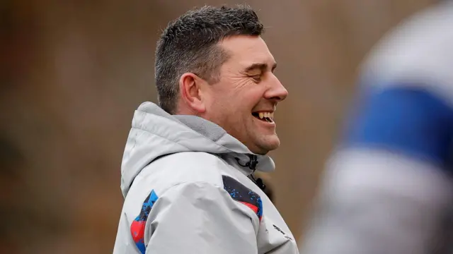 Dean Smith during Loughgall's victory at Lakeview Park