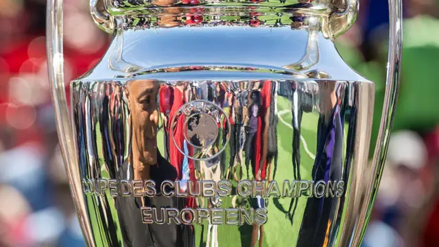 The Champions League winners trophy