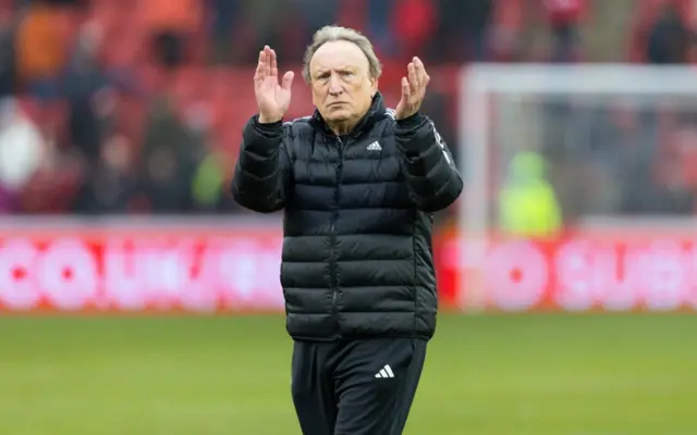 Aberdeen Manager Neil Warnock celebrates at full time during a Scottish Cup Quarter Final match between Aberdeen and Kilmarnock at Pittodrie Stadium, on March 09, 2024, in Aberdeen, Scotland. 