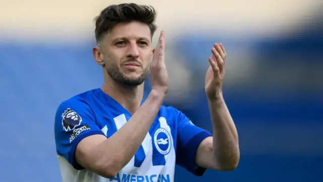 Adam Lallana playing for Brighton